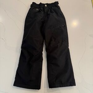 Gerry Black Ski Snow Pants Size S 7/8 Insulated Waterproof Winter Kids